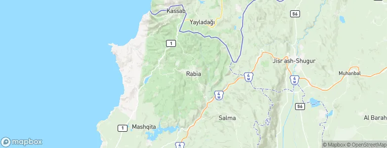 Rabī‘ah, Syria Map