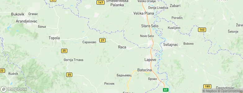 Rača, Serbia Map