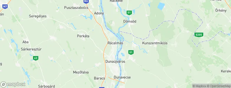 Rácalmás, Hungary Map