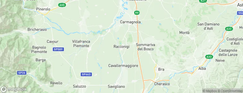 Racconigi, Italy Map