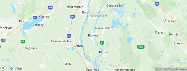 Ráckeve, Hungary Map