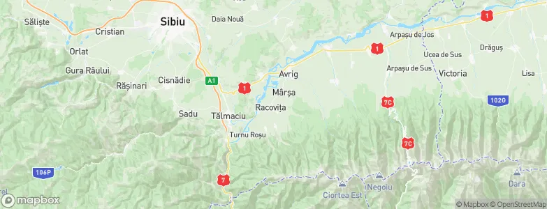 Racoviţa, Romania Map