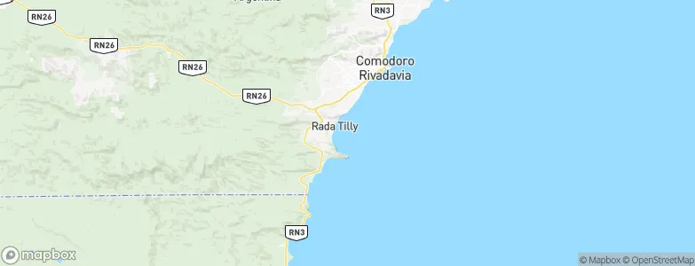 Rada Tilly, Argentina Map