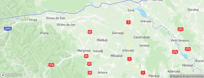 Radauti, Romania Map