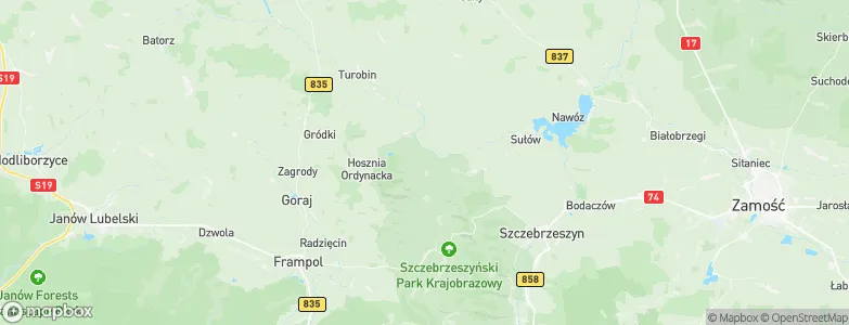 Radecznica, Poland Map