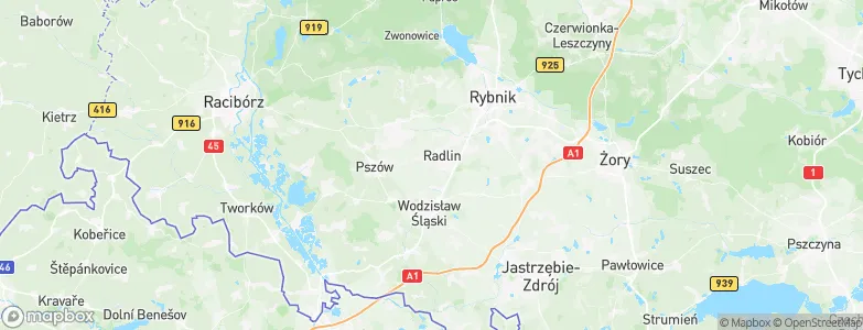 Radlin, Poland Map