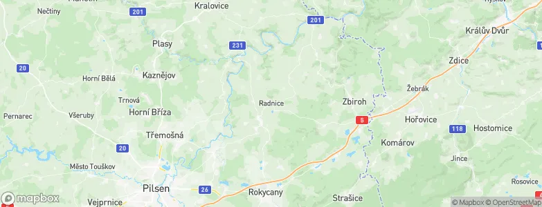 Radnice, Czechia Map