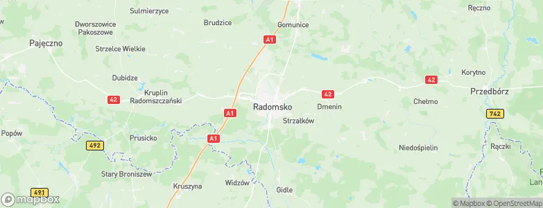 Radomsko, Poland Map