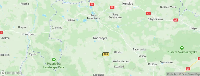 Radoszyce, Poland Map