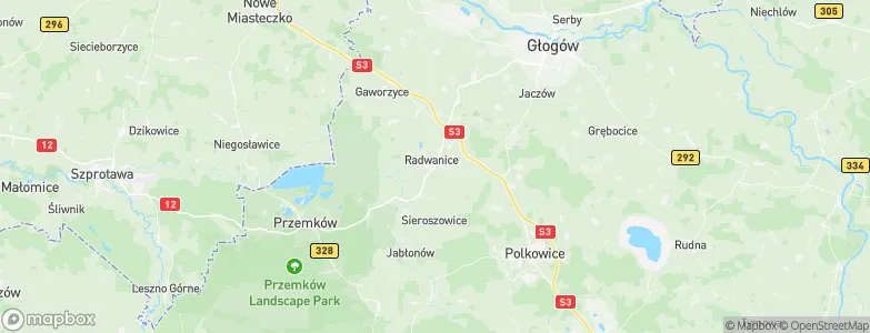 Radwanice, Poland Map