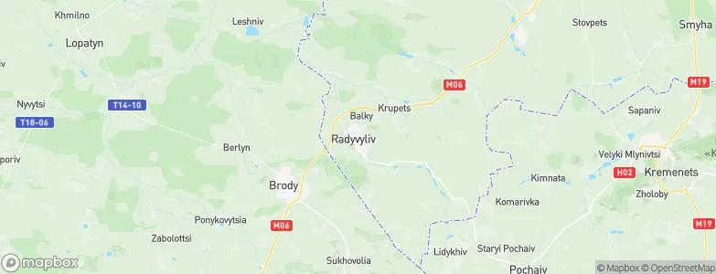 Radyvyliv, Ukraine Map