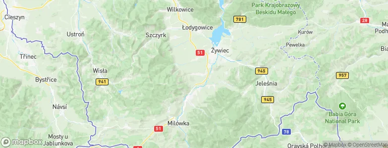 Radziechowy, Poland Map