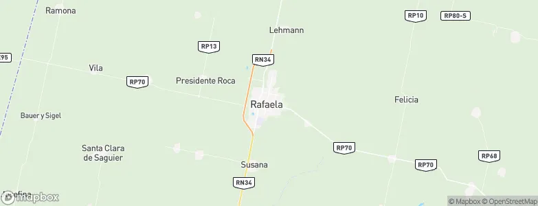 Rafaela, Argentina Map