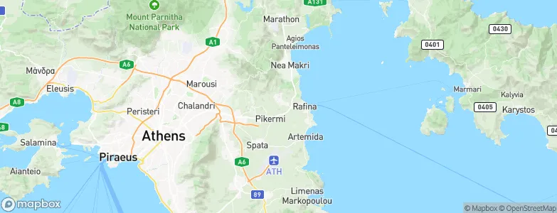 Rafina-Pikermi, Greece Map