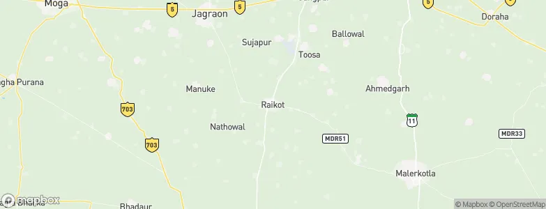 Rāikot, India Map