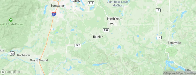 Rainier, United States Map