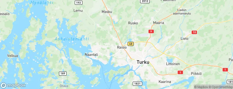 Raisio, Finland Map