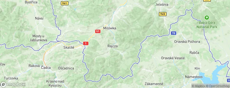 Rajcza, Poland Map