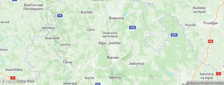 Rájec-Jestřebí, Czechia Map