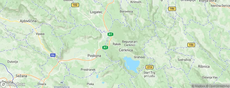 Rakek, Slovenia Map