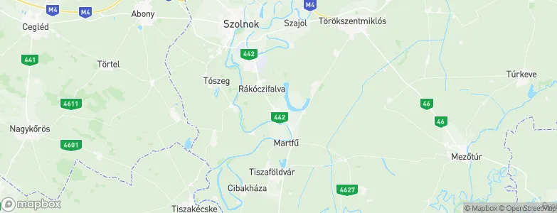 Rákócziújfalu, Hungary Map