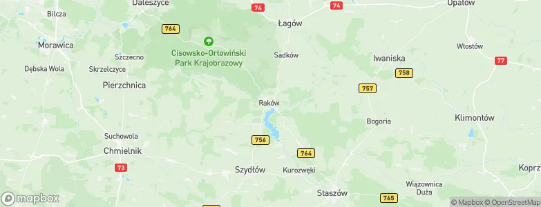 Raków, Poland Map