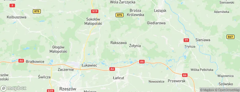 Rakszawa, Poland Map
