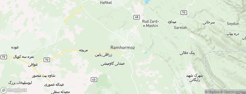 Rāmhormoz, Iran Map