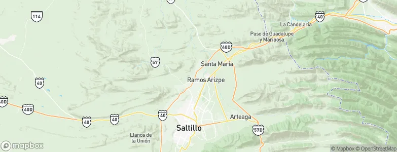 Ramos Arizpe, Mexico Map