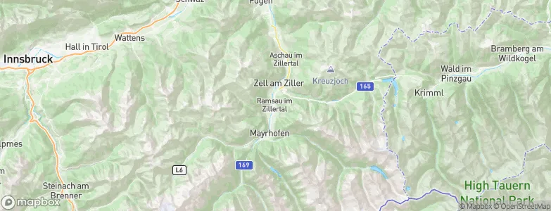 Ramsau im Zillertal, Austria Map