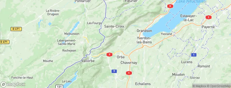 Rances, Switzerland Map