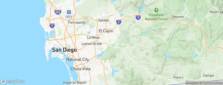 Rancho San Diego, United States Map