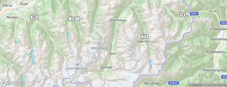 Randa, Switzerland Map