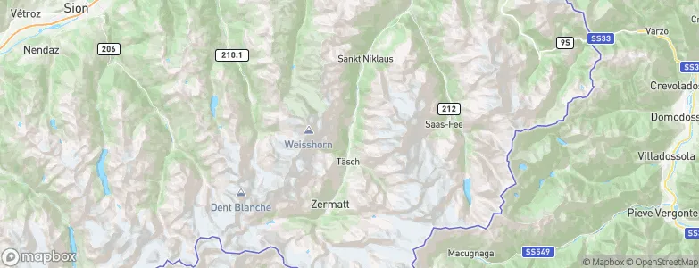 Randa, Switzerland Map