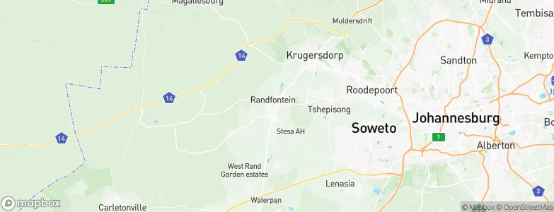 Randfontein, South Africa Map