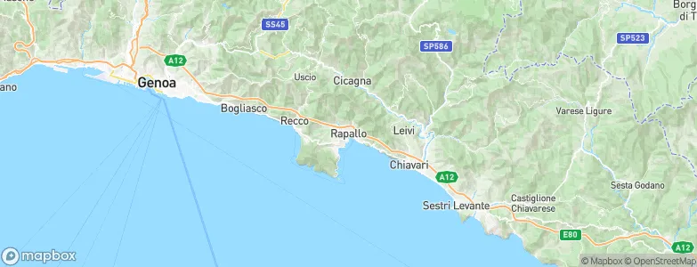 Rapallo, Italy Map