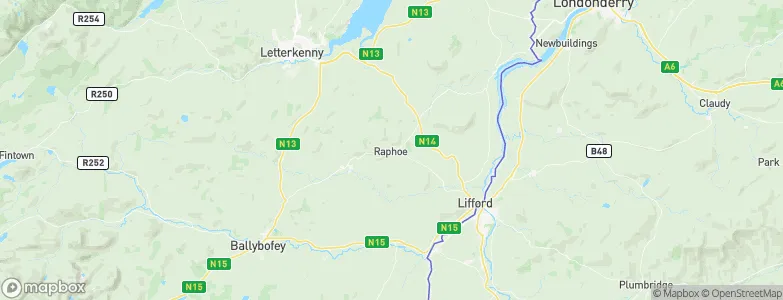 Raphoe, Ireland Map