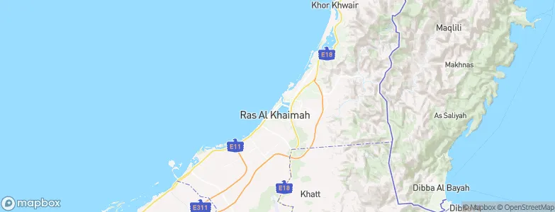 Ras al-Khaimah, United Arab Emirates Map