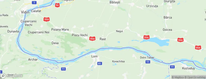 Rast, Romania Map