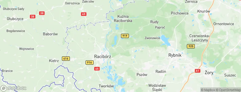 Raszczyce, Poland Map