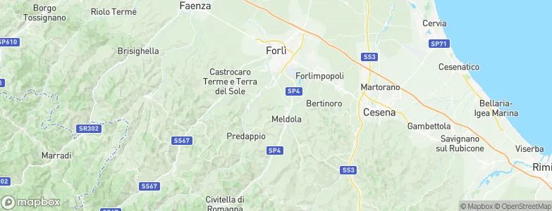 Ravaldino, Italy Map