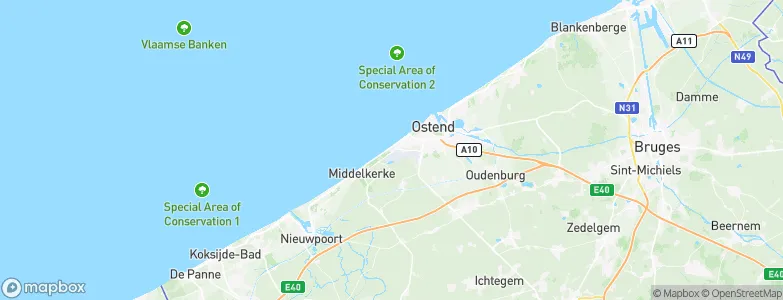 Raversijde, Belgium Map