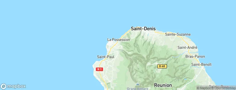 Ravine à Marquet, Réunion Map