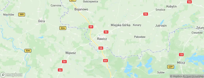 Rawicz, Poland Map