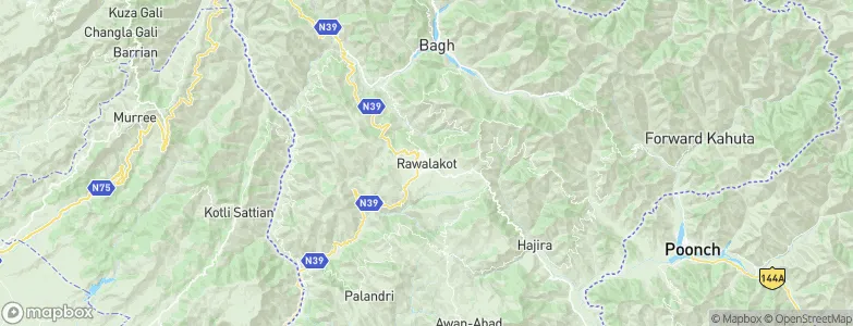 Rawlakot, Pakistan Map
