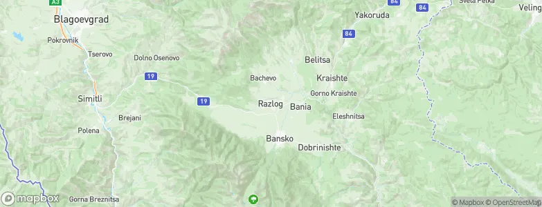 Razlog, Bulgaria Map