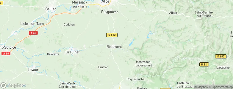 Réalmont, France Map