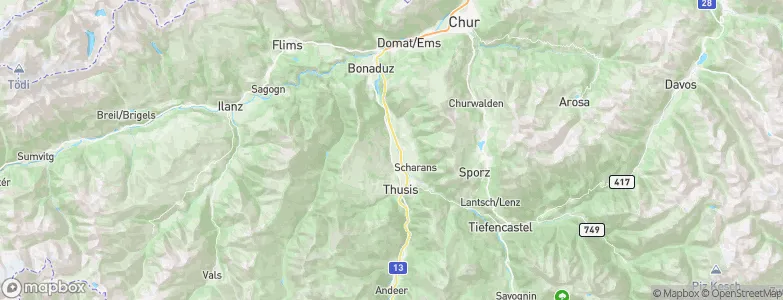 Realta, Switzerland Map