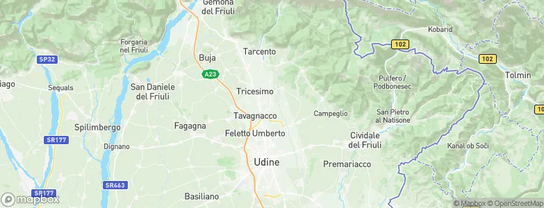 Reana del Rojale, Italy Map