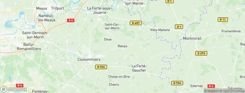 Rebais, France Map